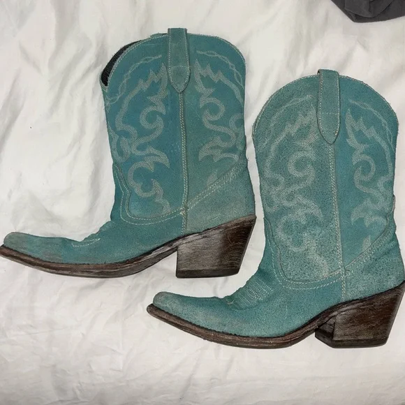 LIBERTY Black Turquoise Western Boots - Picture 6 of 7